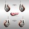 Service Caster 4 Inch 316SS Maroon Polyurethane 10mm Threaded Stem Caster Brakes SCC, 2PK SS316TS20S414-PPUB-MRN-M1015-2-TLB-2 - alternate 4